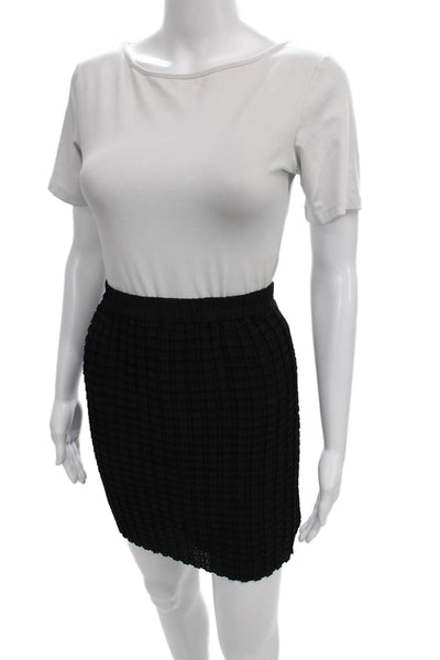 Vivienne Tam Womens Pleated Black Polyester Skirt Size 1