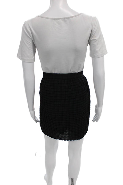 Vivienne Tam Womens Pleated Black Polyester Skirt Size 1