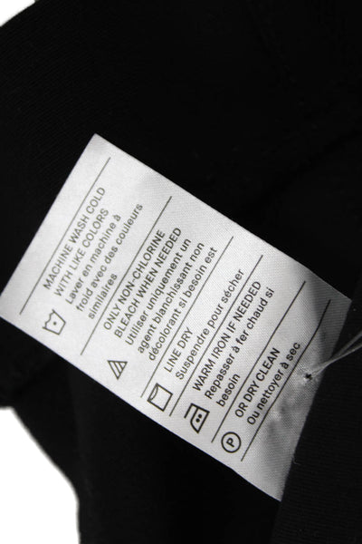 Vince Women Black Straight Pencil Skirt 95% Cotton Button Size 10