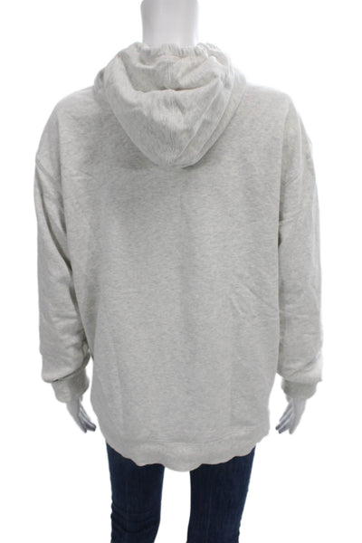 New Balance Womens Pullover Hoodie Gray Cotton Size 2