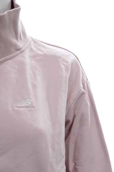 New Balance Women Pink Jogger Pants Cotton Zip Size S