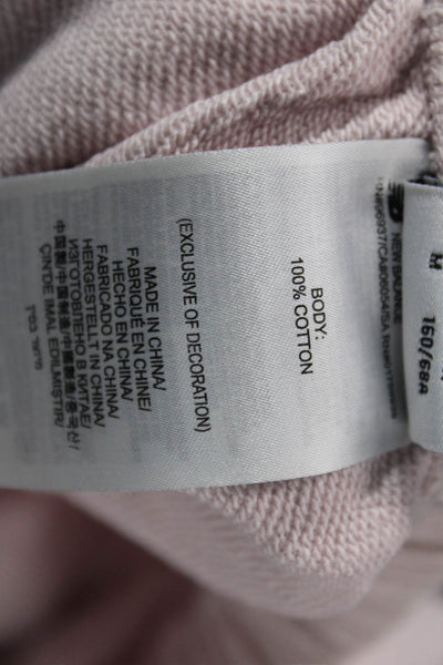 New Balance Women Pink Jogger Pants Cotton Zip Size S