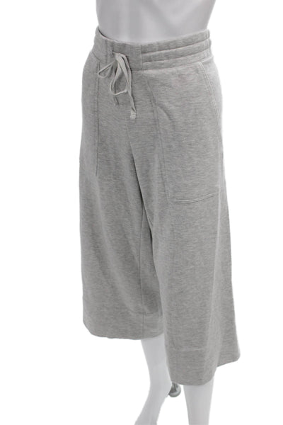 Quince Womens Cropped Gray Tencel Blend Drawstring Pants Size M