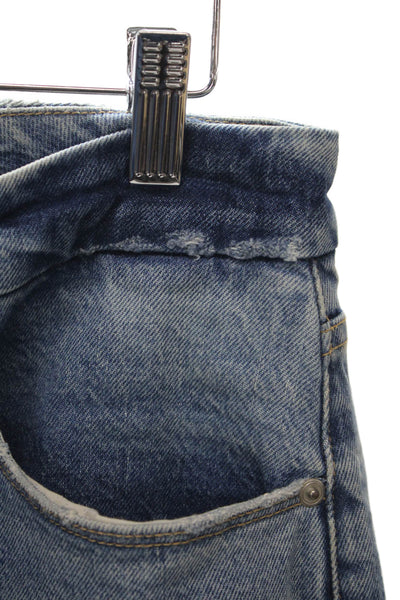 Good American Womens Straight Jeans Blue Mid-Rise Inseam 31 Size 27