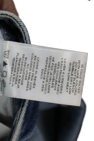 Good American Womens Straight Jeans Blue Mid-Rise Inseam 31 Size 27