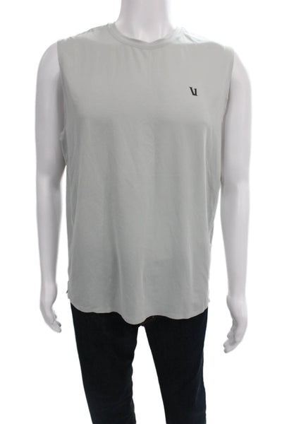 Vuori Mens Basic Tank Gray Crewneck Sleeveless Recycled Polyester Size M