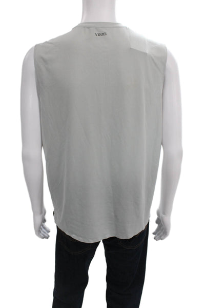 Vuori Mens Basic Tank Gray Crewneck Sleeveless Recycled Polyester Size M