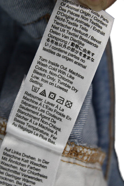 J Crew Women Straight Blue Cotton Blend Jeans Size 35