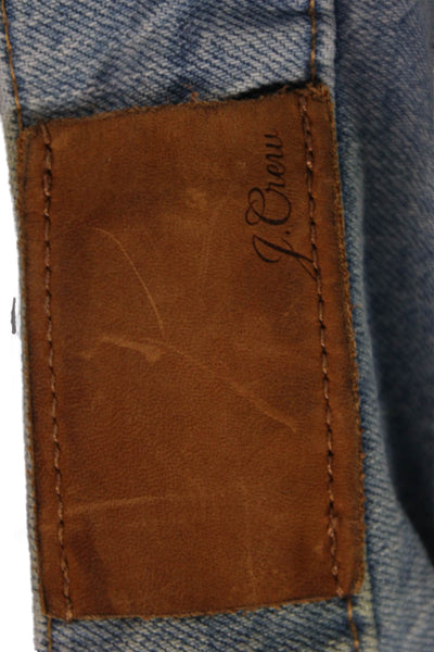 J Crew Women Straight Blue Cotton Blend Jeans Size 35