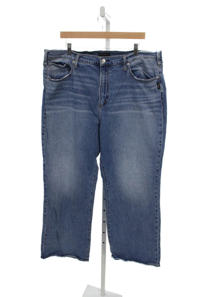 Silver Jeans Women Plus Wide Leg Blue Jeans Size 35