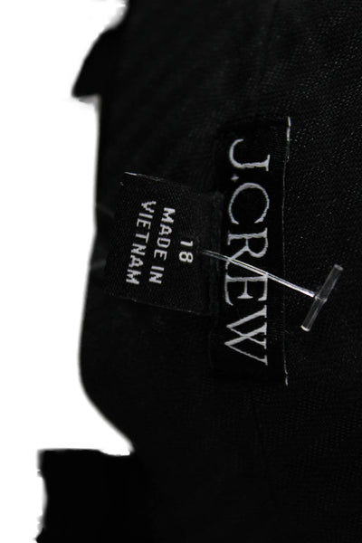 J Crew Women Black Dress Pants Viscose Size 18