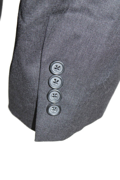Brooks Brothers Mens Gray Estrato Blazer Buttoned Size 48