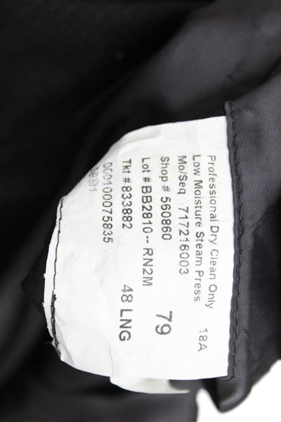 Brooks Brothers Mens Gray Estrato Blazer Buttoned Size 48