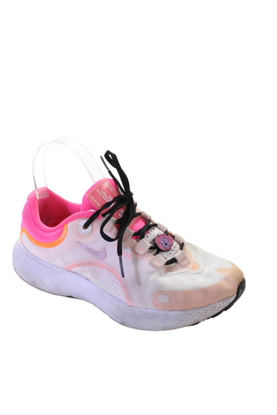 Nike Womens React Escape Running Sneakers White Pink Size 6.5