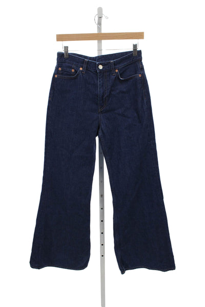 COS Women Wide-Leg High Rise Blue Jeans Size 26
