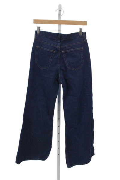 COS Women Wide-Leg High Rise Blue Jeans Size 26