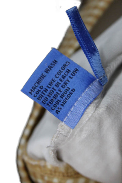 J. Mclaughlin Womens Cropped Check Rayon Pants Beige Size 10
