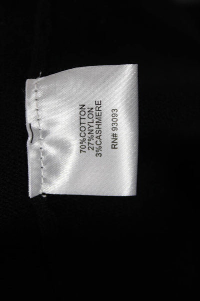 Tyler Boe Womens Black Sweater Dress Cowl Neck 3/4 Sleeve Knee Length Size L