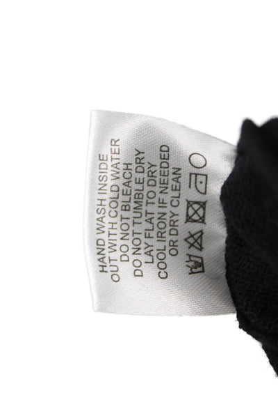 Tyler Boe Womens Black Sweater Dress Cowl Neck 3/4 Sleeve Knee Length Size L
