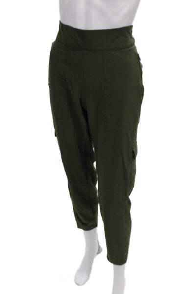 Athleta Women Jogger Pants Green Polyester Blend Pull On Size 12