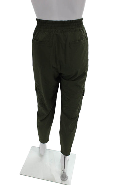 Athleta Women Jogger Pants Green Polyester Blend Pull On Size 12