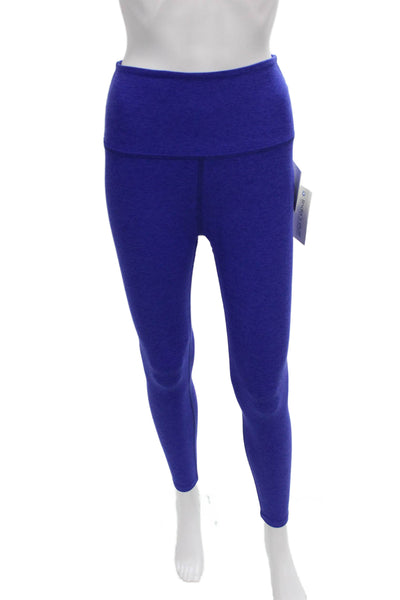 Beyond Yoga Women Ankle Blue Polyester Leggings Size L