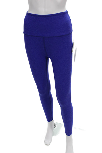 Beyond Yoga Women Ankle Blue Polyester Leggings Size L