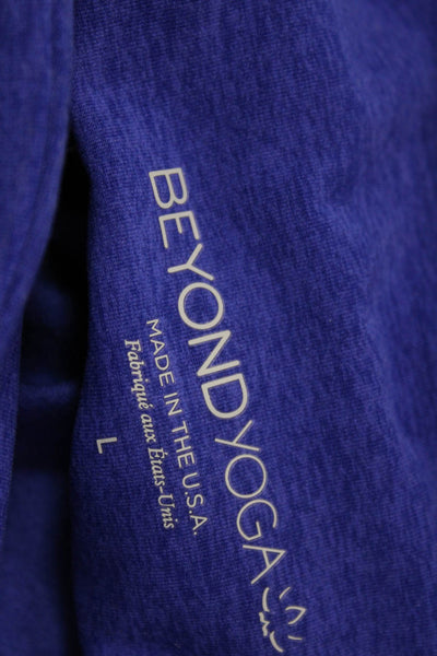 Beyond Yoga Women Ankle Blue Polyester Leggings Size L
