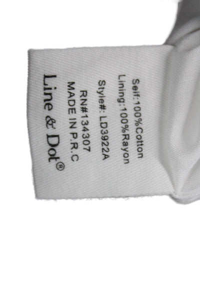 Line + Dot Womens Maxi Off Shoulder White Dress Short Sleeve Size XS