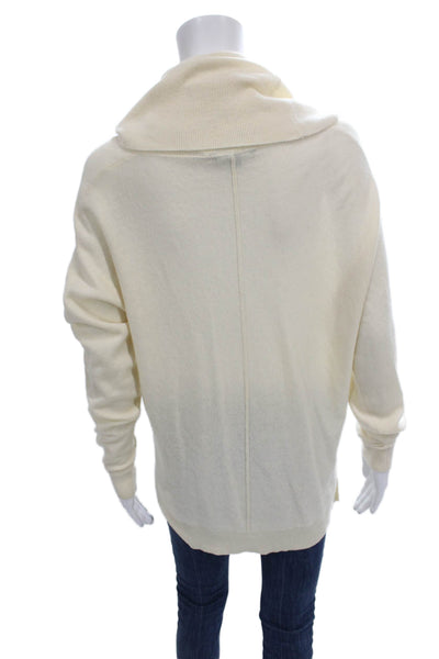 Vince Womens Tunic Ivory Cowl Neck Wool Cashmere Long Sleeve Petite Size S