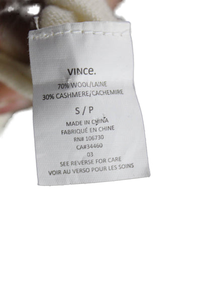 Vince Womens Tunic Ivory Cowl Neck Wool Cashmere Long Sleeve Petite Size S