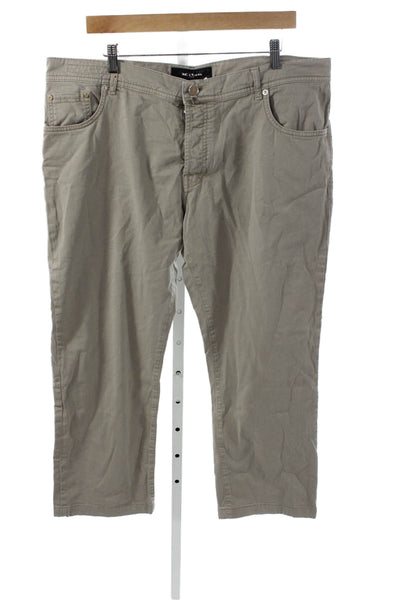 Kiton Mens Chino Pants Gray Cotton Button Size 42