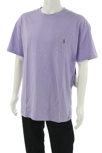 Polo Ralph Lauren Mens Basic Crew Neck Purple Cotton Short Sleeve Tee Size XL