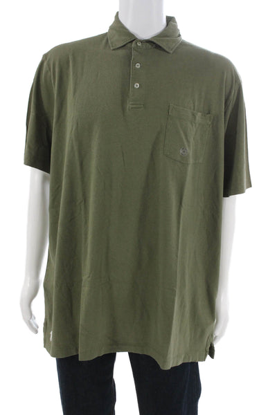 Polo Ralph Lauren Mens Green Polo Collared Short Sleeve 80% Cotton Size XL