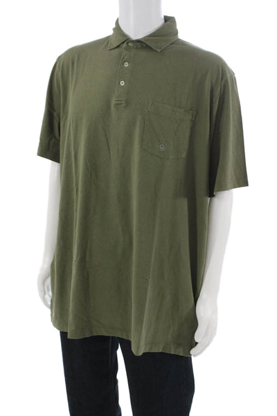 Polo Ralph Lauren Mens Green Polo Collared Short Sleeve 80% Cotton Size XL