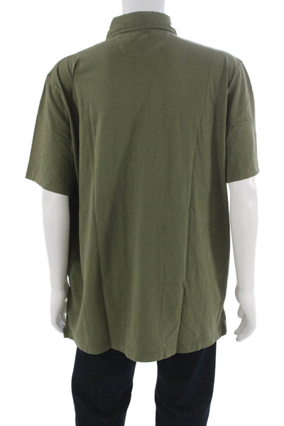 Polo Ralph Lauren Mens Green Polo Collared Short Sleeve 80% Cotton Size XL