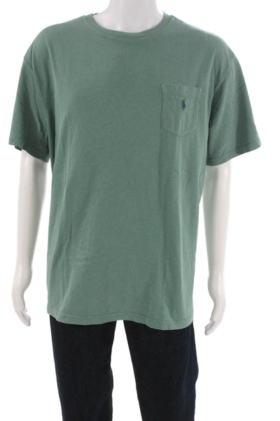 Polo Ralph Lauren Mens Basic Tee Green Cotton Crew Neck Size XL