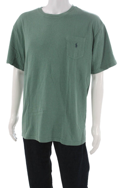 Polo Ralph Lauren Mens Basic Tee Green Cotton Crew Neck Size XL