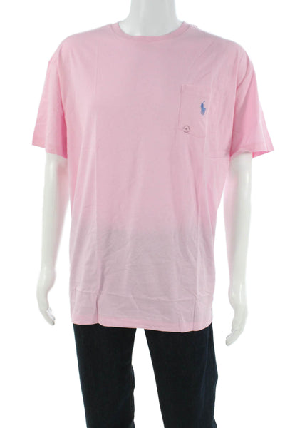 Polo Ralph Lauren Mens Basic Cotton Crew Neck T-Shirt Pink Short Sleeve Size XL