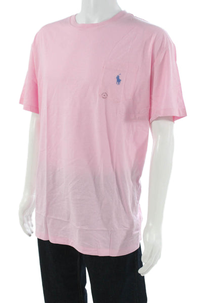 Polo Ralph Lauren Mens Basic Cotton Crew Neck T-Shirt Pink Short Sleeve Size XL