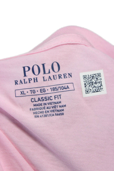 Polo Ralph Lauren Mens Basic Cotton Crew Neck T-Shirt Pink Short Sleeve Size XL
