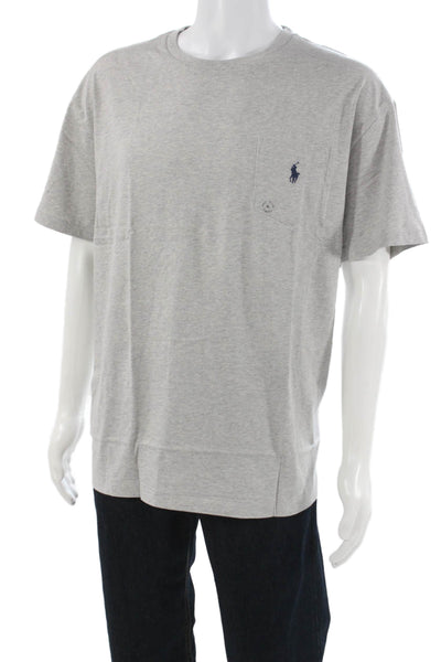 Polo Ralph Lauren Mens Basic T-Shirt Gray Cotton Crew Neck Short Sleeve Size XL