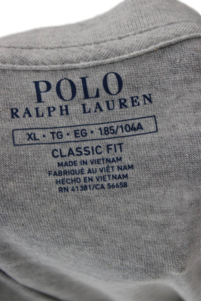 Polo Ralph Lauren Mens Basic T-Shirt Gray Cotton Crew Neck Short Sleeve Size XL