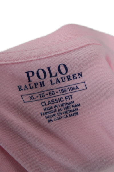 Polo Ralph Lauren Mens Basic Pink 100% Cotton Crew Neck T-Shirt Size XL