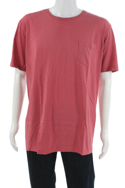 Brooks Brothers Mens Basic Red Supima Cotton Crew Neck T-Shirt Size 2XL