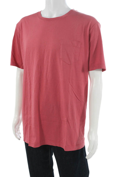 Brooks Brothers Mens Basic Red Supima Cotton Crew Neck T-Shirt Size 2XL