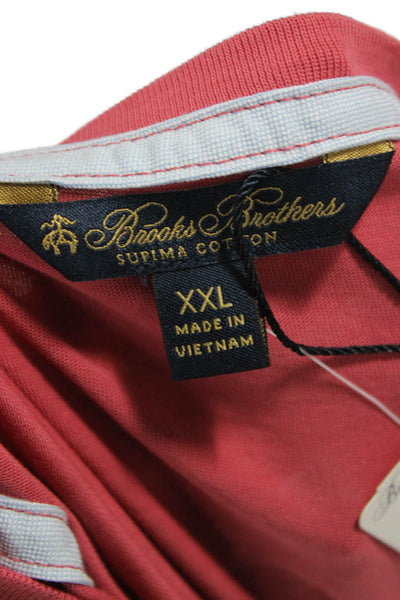 Brooks Brothers Mens Basic Red Supima Cotton Crew Neck T-Shirt Size 2XL