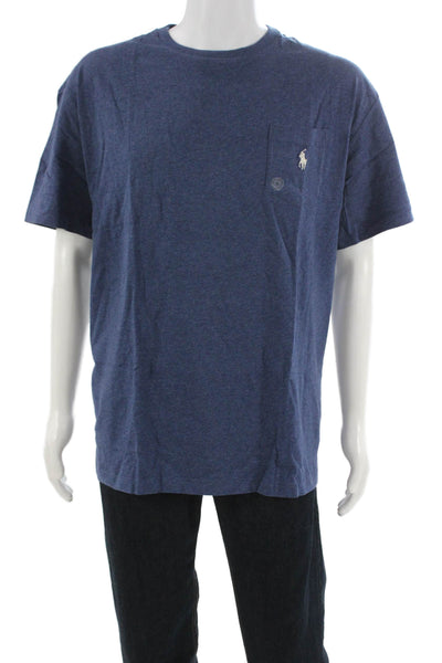 Polo Ralph Lauren Mens Basic Blue Cotton Crew Neck Short Sleeve T-Shirt Size XL