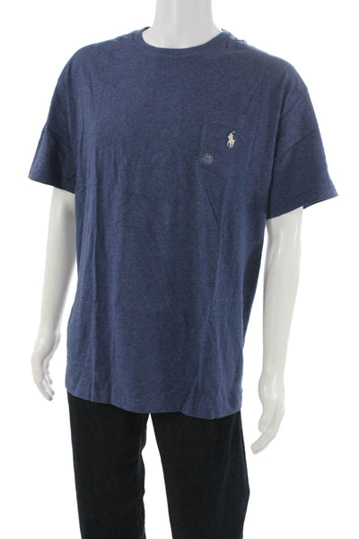 Polo Ralph Lauren Mens Basic Blue Cotton Crew Neck Short Sleeve T-Shirt Size XL