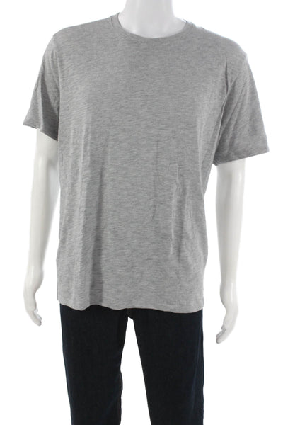ATM Mens Basic Gray Pima Cotton Crew Neck Short Sleeve T-Shirt Size XL